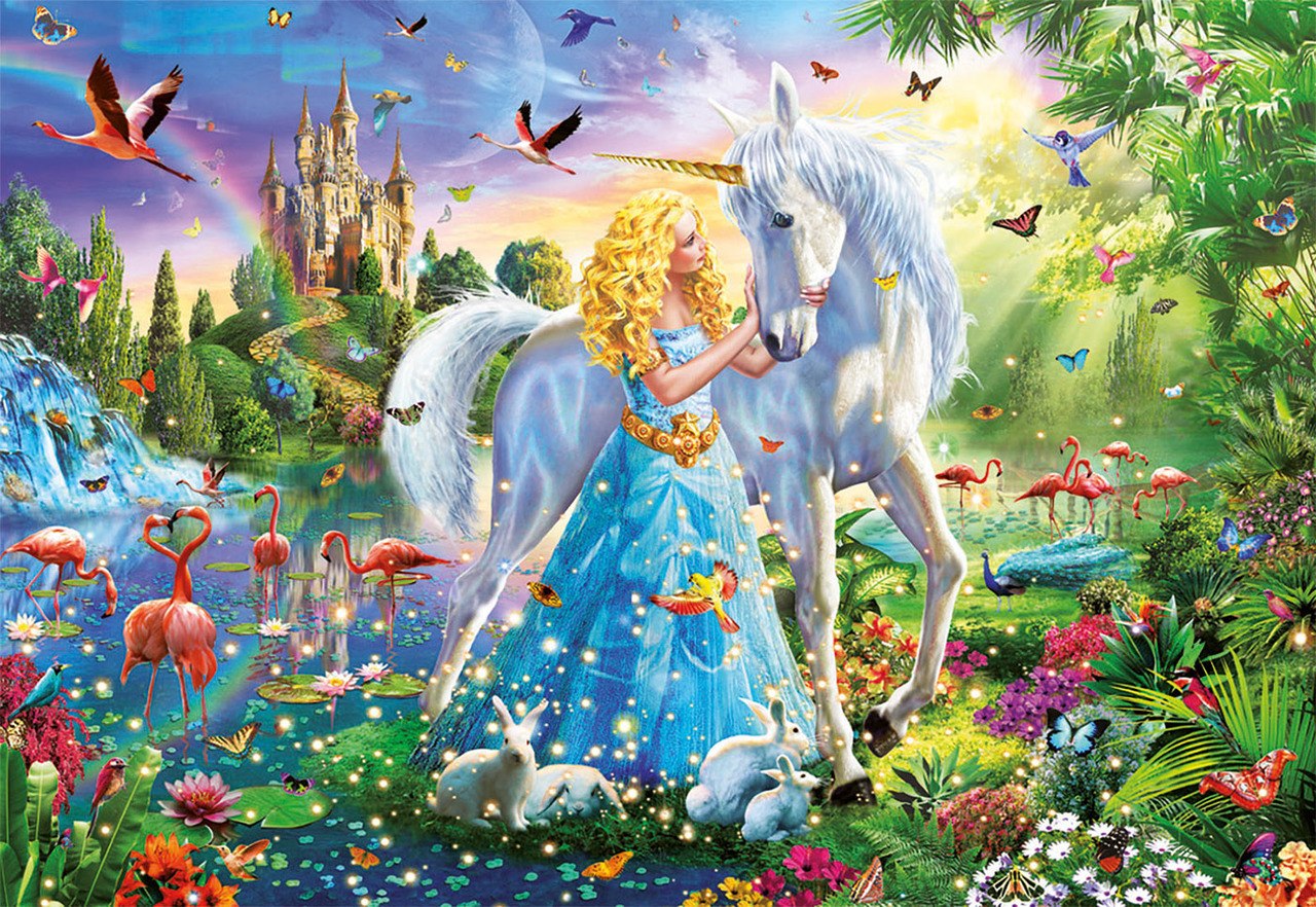 The Princess and the Unicorn - 1000pc Jigsaw Puzzle by Educa  			  					NEW - image main