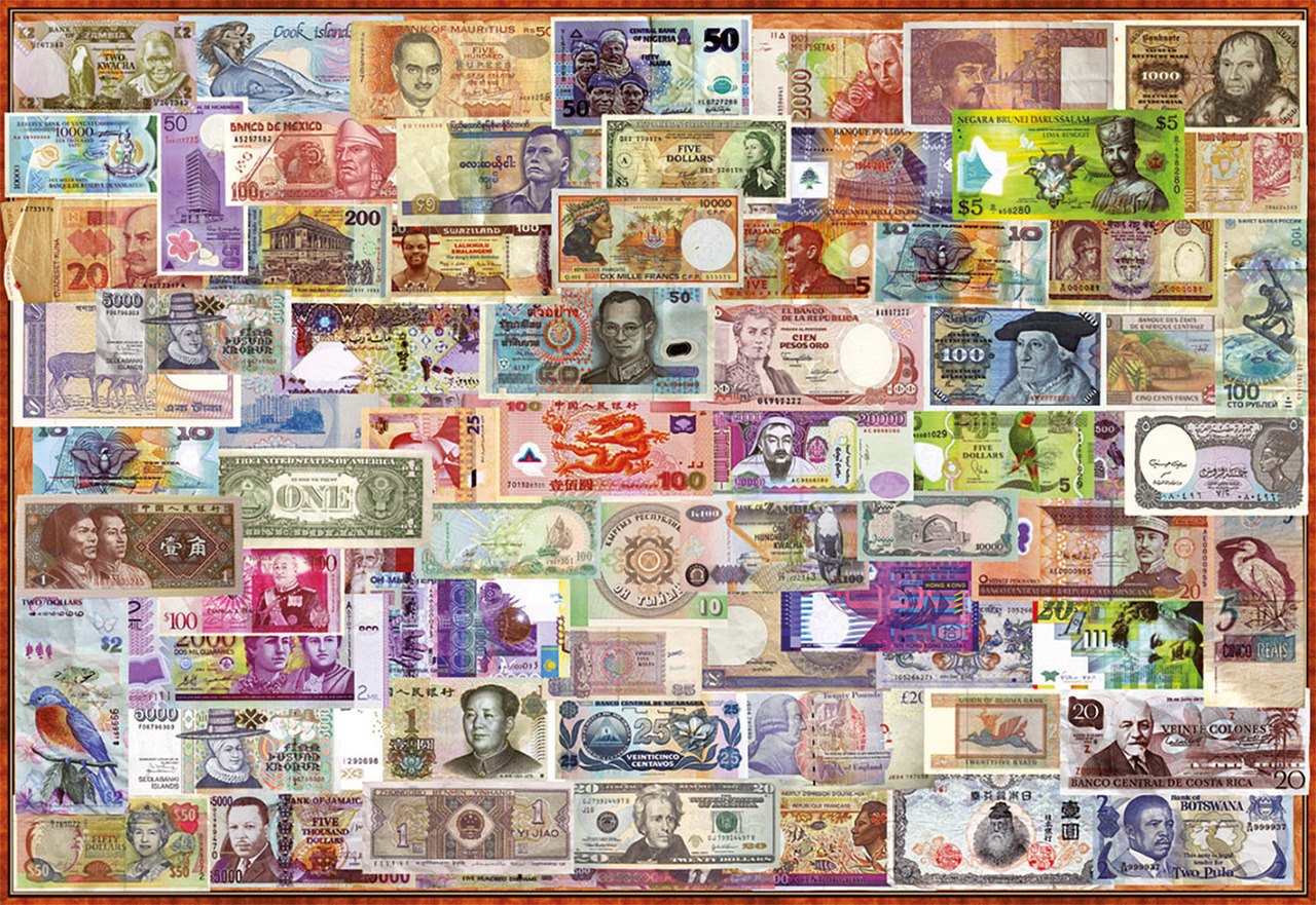 World Banknotes - 1000pc Jigsaw Puzzle by Educa  			  					NEW