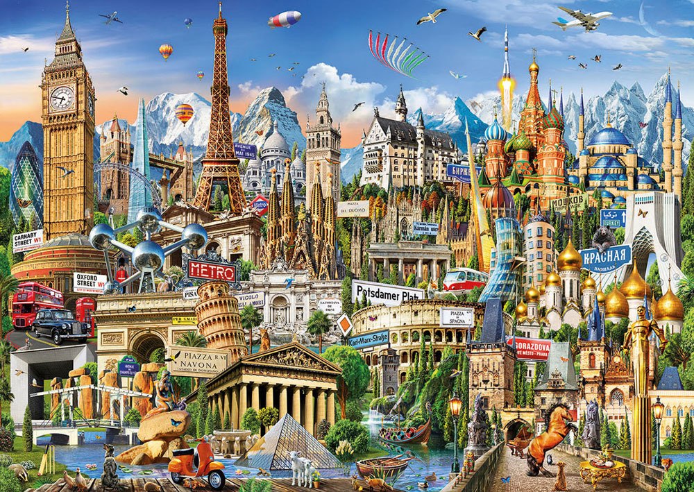 Europe Landmarks - 2000pc Jigsaw Puzzle by Educa  			  					NEW - image main