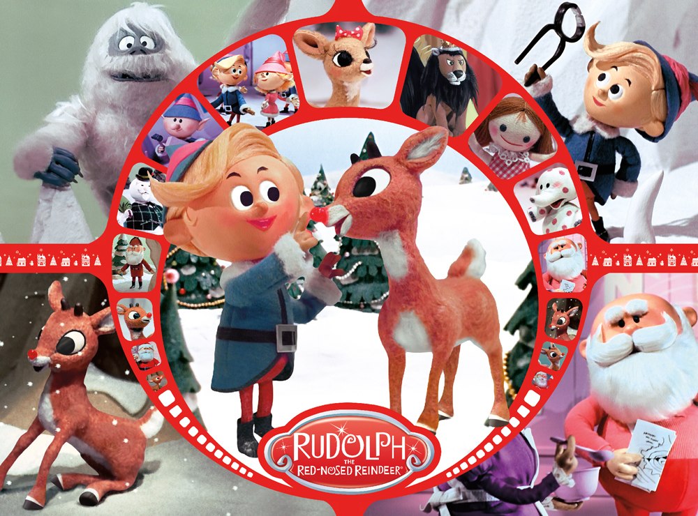 Rudolph Collage - 500pc Jigsaw Puzzle by Aquarius  			  					NEW