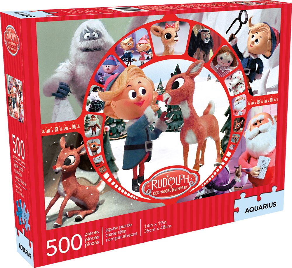 Rudolph Collage - 500pc Jigsaw Puzzle by Aquarius  			  					NEW - image 1