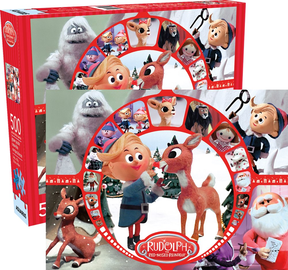 Rudolph Collage - 500pc Jigsaw Puzzle by Aquarius  			  					NEW - image 2