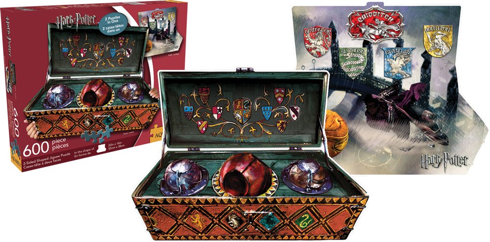 Harry Potter: Quidditch Set - 600pc Double-sided Shaped Jigsaw Puzzle by Aquarius  			  					NEW - image 3