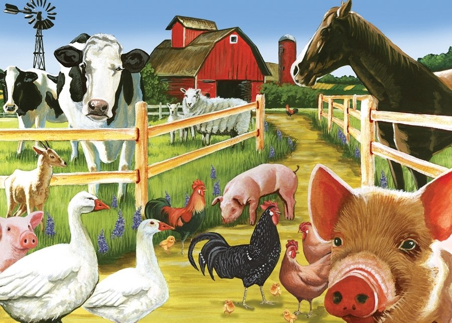 Farmyard Welcome - 35pc Tray Puzzle by Cobble Hill  			  					NEW