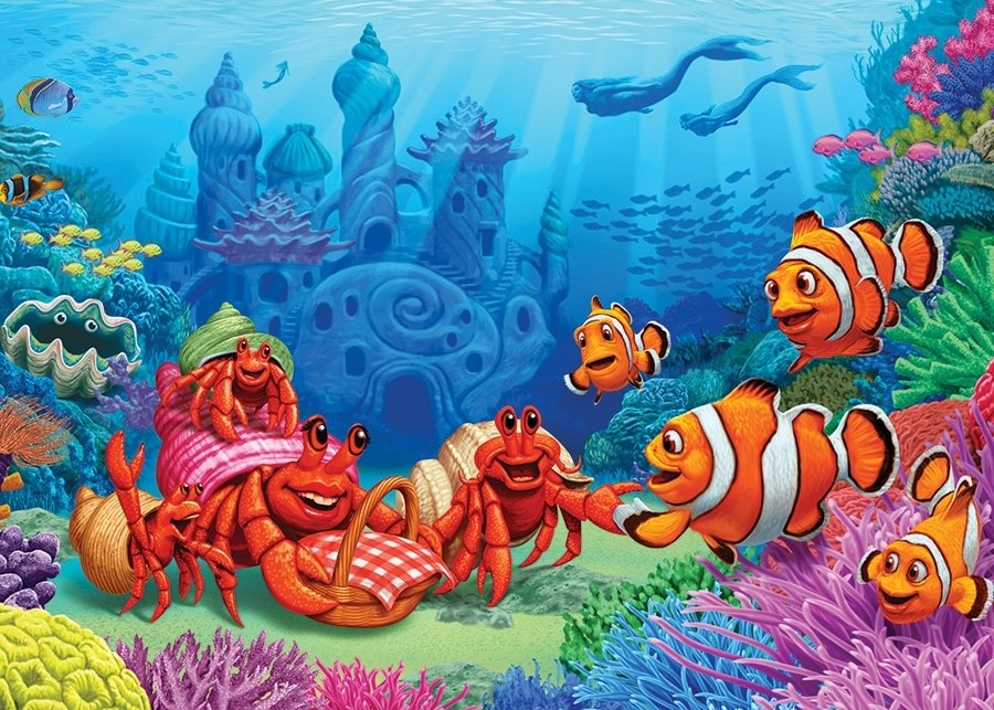 Clownfish Gathering - 35pc Tray Puzzle by Cobble Hill  			  					NEW