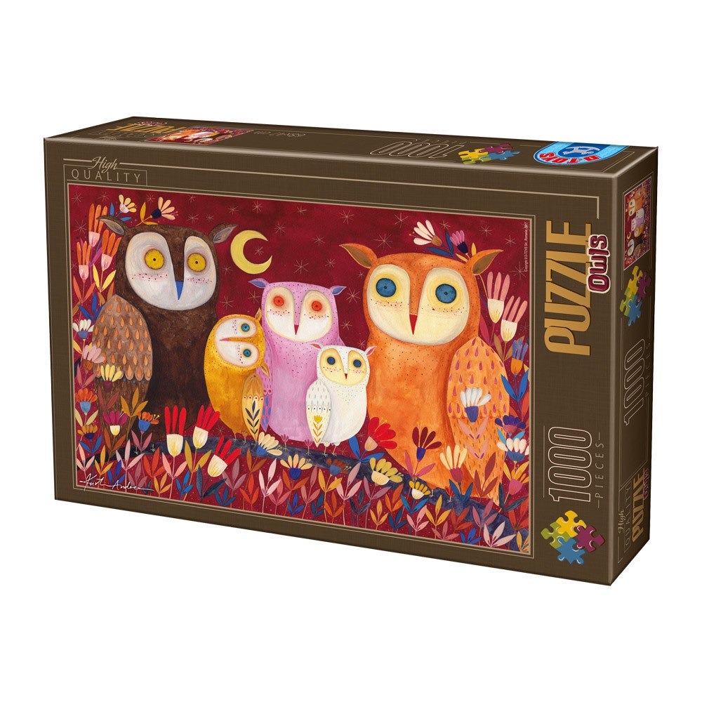 Andrea: Owls - 1000pc Jigsaw Puzzle By D-Toys  			  					NEW - image 1