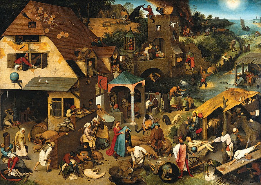 Breughel: Netherlandish Proverbs - 1000pc Jigsaw Puzzle By D-Toys  			  					NEW