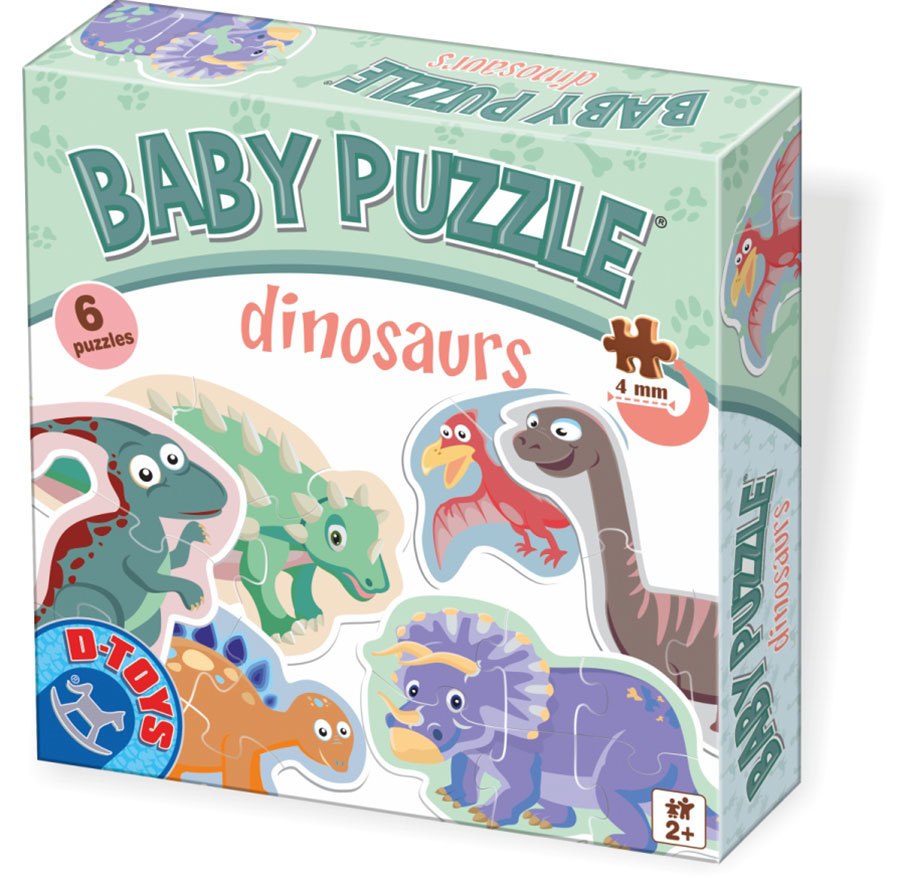 Dinosaurs - 2,3,4pc Baby Jigsaw Puzzle by D-Toys