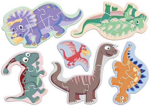 Dinosaurs - 2,3,4pc Baby Jigsaw Puzzle by D-Toys - image 1