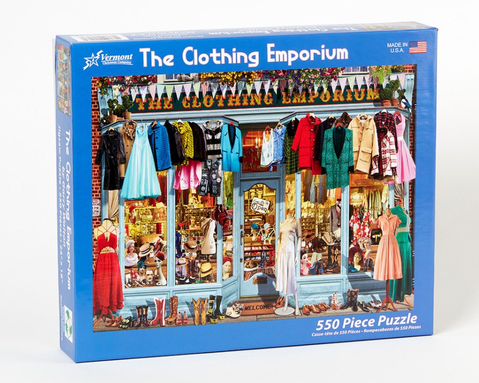 The Clothing Emporium - 550pc Jigsaw Puzzle by Vermont Christmas Company  			  					NEW - image 1