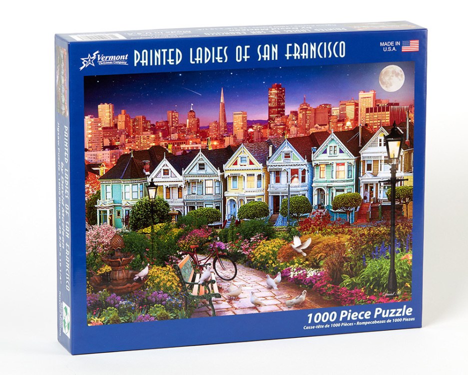 Painted Ladies of San Francisco - 1000pc Jigsaw Puzzle by Vermont Christmas Company  			  					NEW - image 1