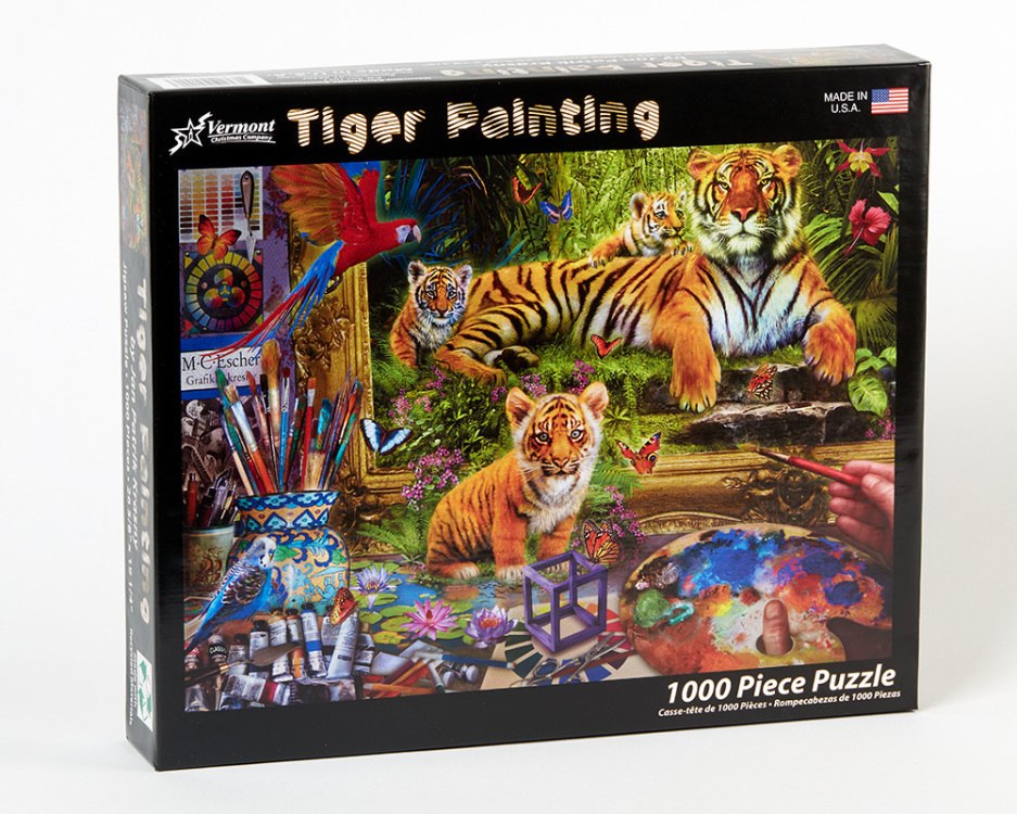 Tiger Painting - 1000pc Jigsaw Puzzle by Vermont Christmas Company  			  					NEW - image 1