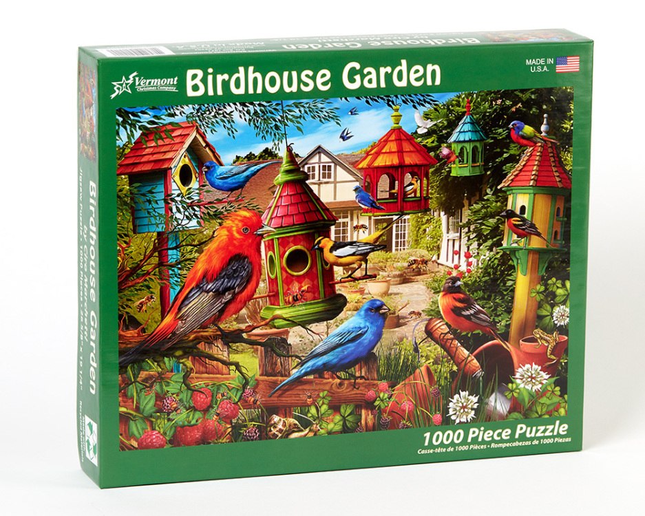 Birdhouse Garden - 1000pc Jigsaw Puzzle by Vermont Christmas Company  			  					NEW - image 1