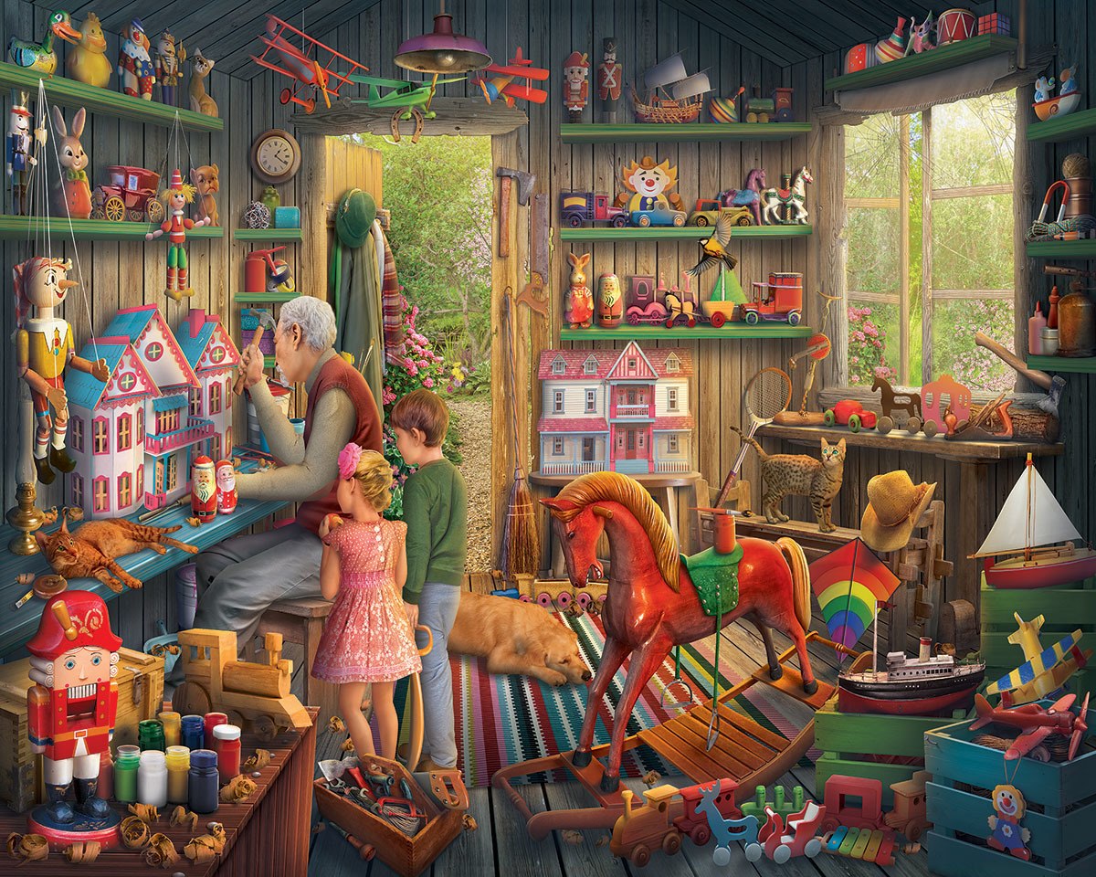 Toy Shed - 1000pc Jigsaw Puzzle by White Mountain  			  					NEW