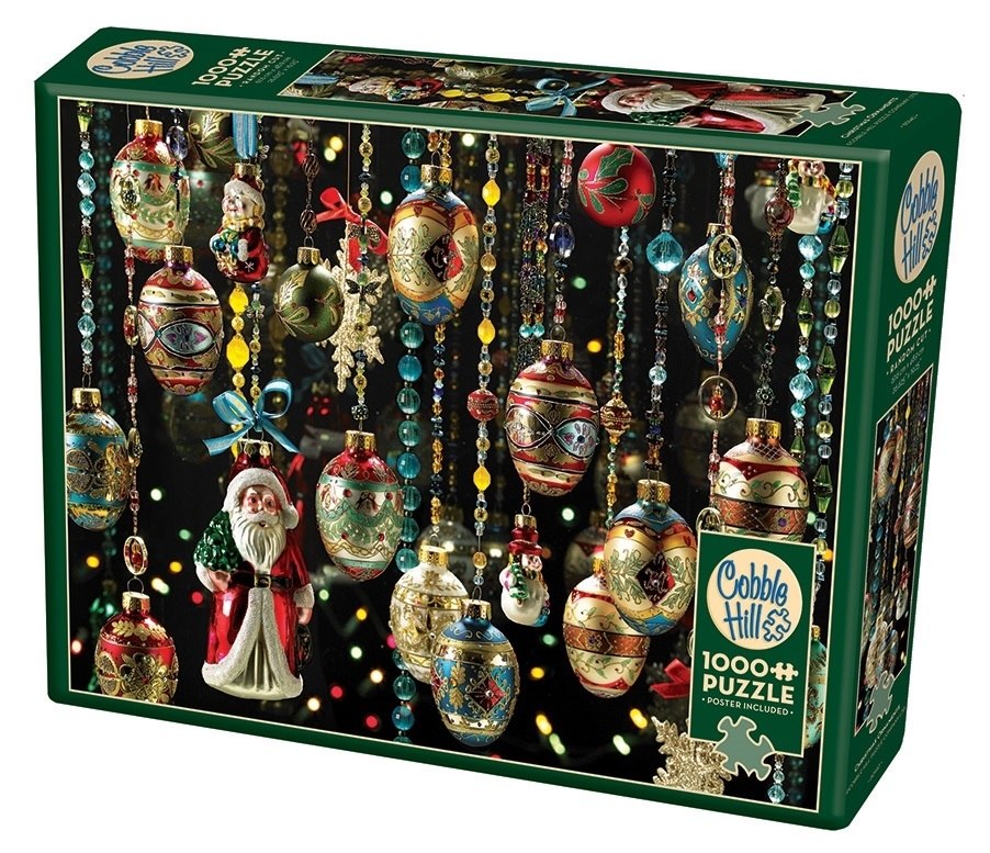 Christmas Ornaments - 1000pc Jigsaw Puzzle By Cobble Hill  			  					NEW - image 1