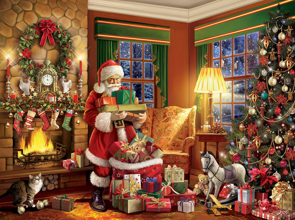 Delivering Gifts - 550pc Jigsaw Puzzle By White Mountain  			  					NEW