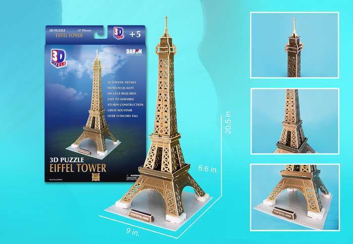 Eiffel Tower - 37pc 3D Jigsaw Puzzle by Daron