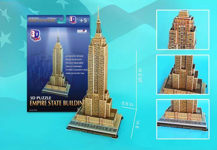 Empire State Building - 55pc 3D Jigsaw Puzzle by Daron