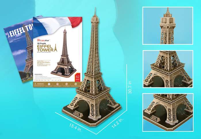 Eiffel Tower - 82pc 3D Jigsaw Puzzle by Daron