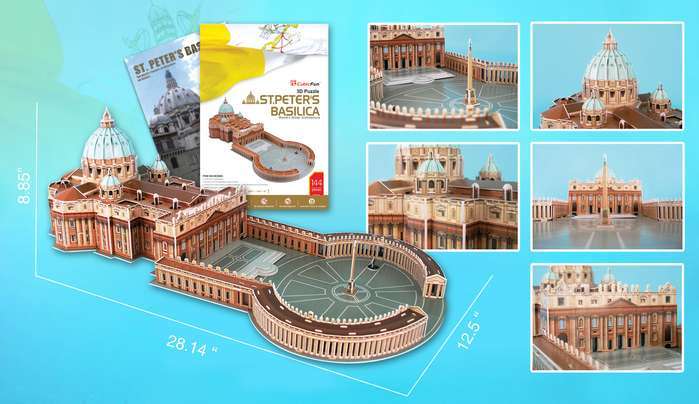 St. Peter's Basilica - 144pc 3D Jigsaw Puzzle by Daron