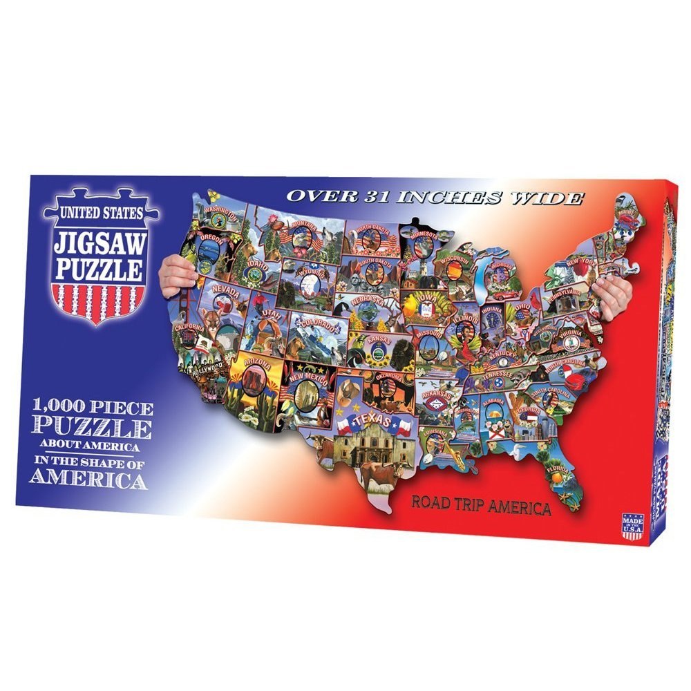 Road Trip America - 1000pc TDC Shaped Jigsaw Puzzle