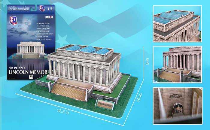 Lincoln Memorial - 42pc 3D Jigsaw Puzzle by Daron