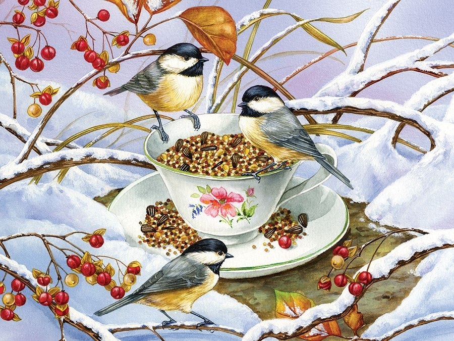 Chickadee Tea - 275pc Easy Handling Puzzle by Cobble Hill  			  					NEW - image 2