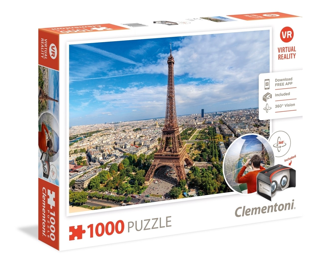 VR Puzzle: Paris - 1000pc Jigsaw Puzzle by Clementoni  			  					NEW - image 1