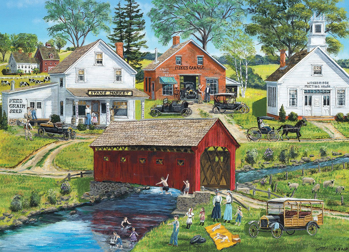 Fair: Old Covered Bridge - 300pc Jigsaw Puzzle by Eurographics  			  					NEW - image main