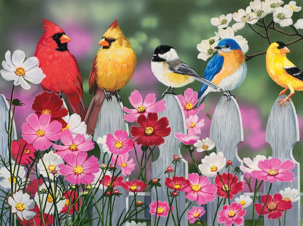 Songbirds and Cosmos - 500pc Jigsaw Puzzle By Sunsout