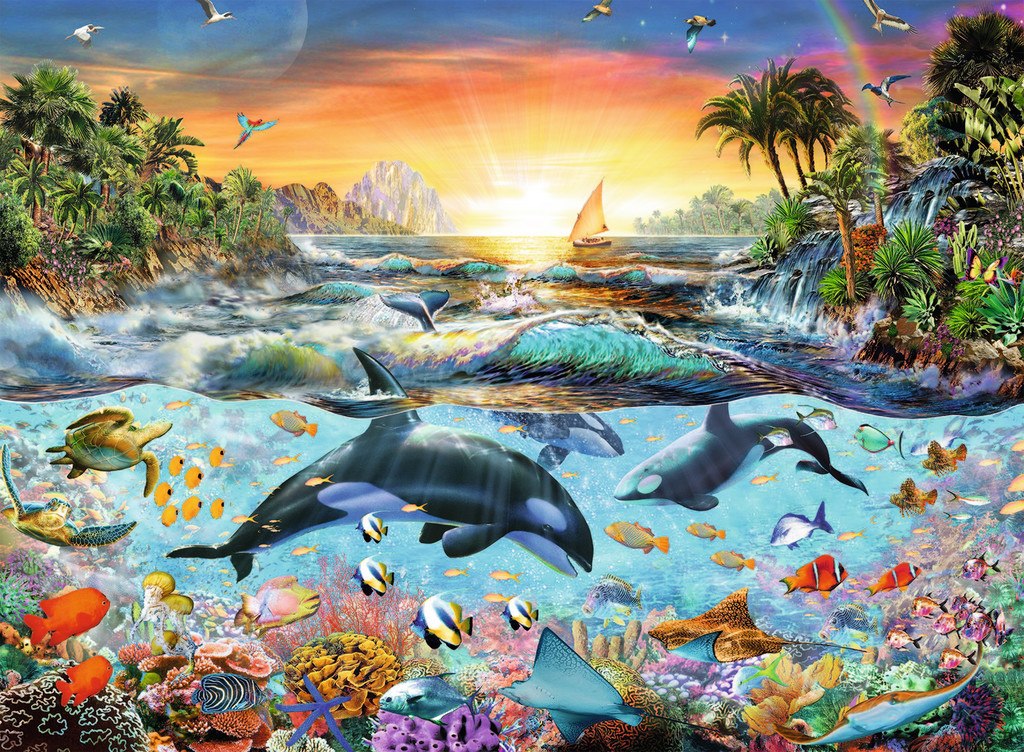 Orca Paradise - 200pc Children's Jigsaw Puzzle by Ravensburger