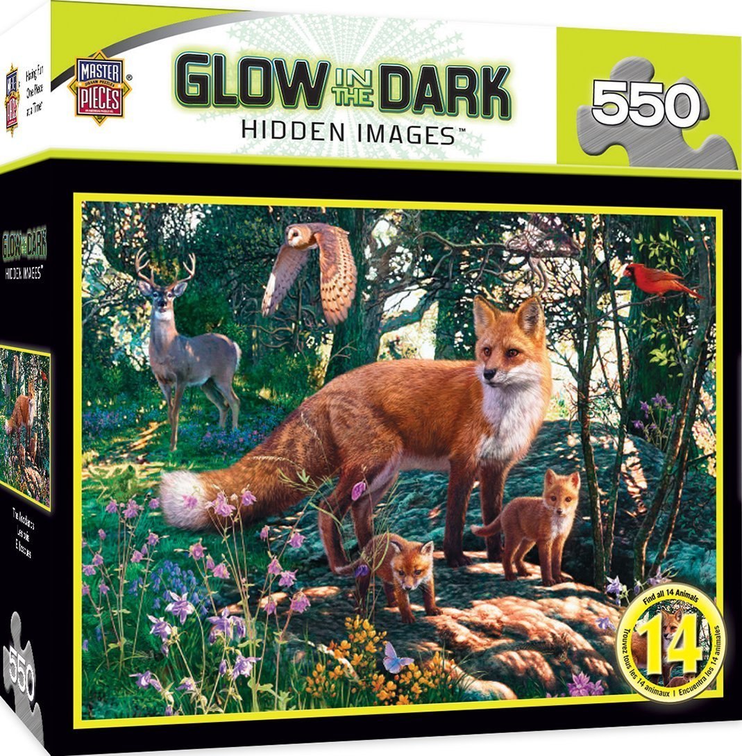 Hidden Images: The Woodlands - 550pc Glow in the Dark Jigsaw Puzzle By Masterpieces  			  					NEW - image 1