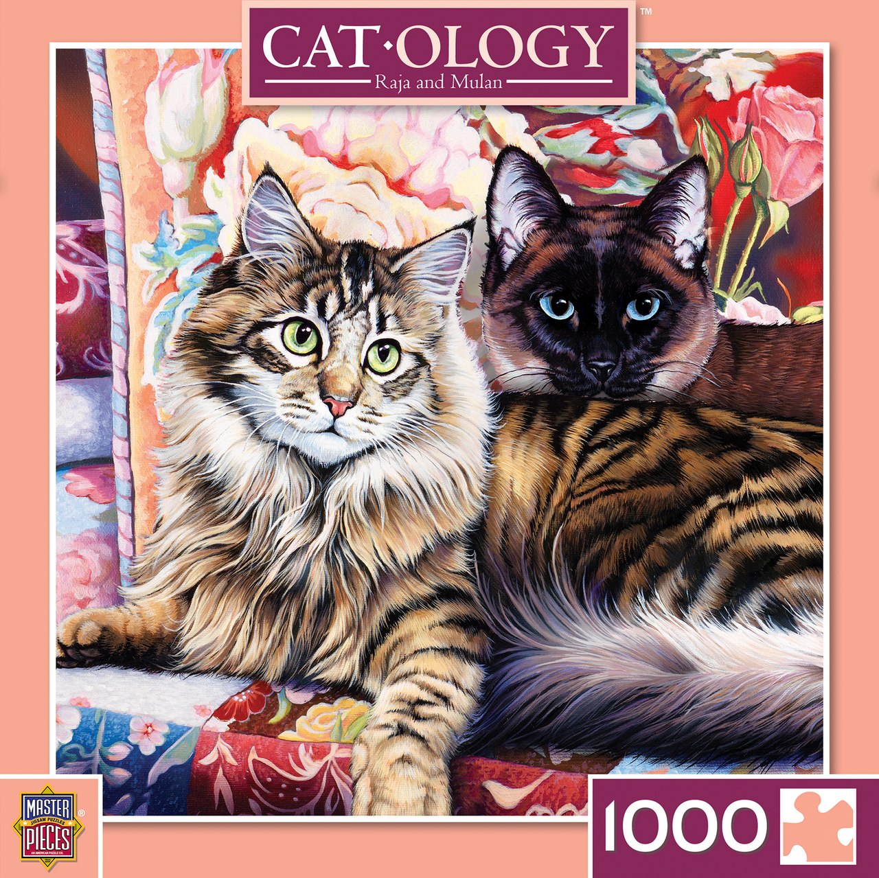 CatOlogy: Raja and Mulan - 1000pc Jigsaw Puzzle by Masterpieces  			  					NEW - image 1