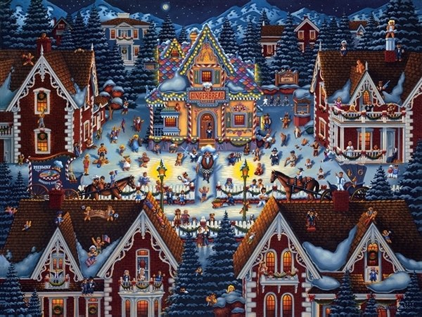 Gingerbread House - 500pc Jigsaw Puzzle by Dowdle