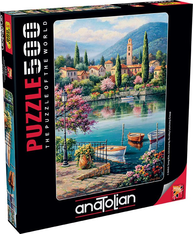 Village Lake Afternoon - 500pc Jigsaw Puzzle by Anatolian  			  					NEW - image 1