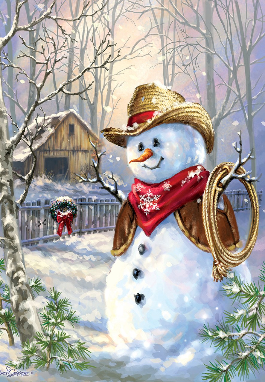 Cowboy in the snow - 100pc Jigsaw Puzzle by SunsOut