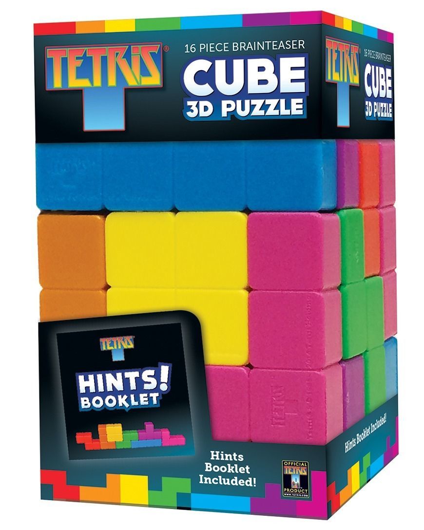 Tetris Brainteaser Cube - 16pc 3D Assembly Puzzle
