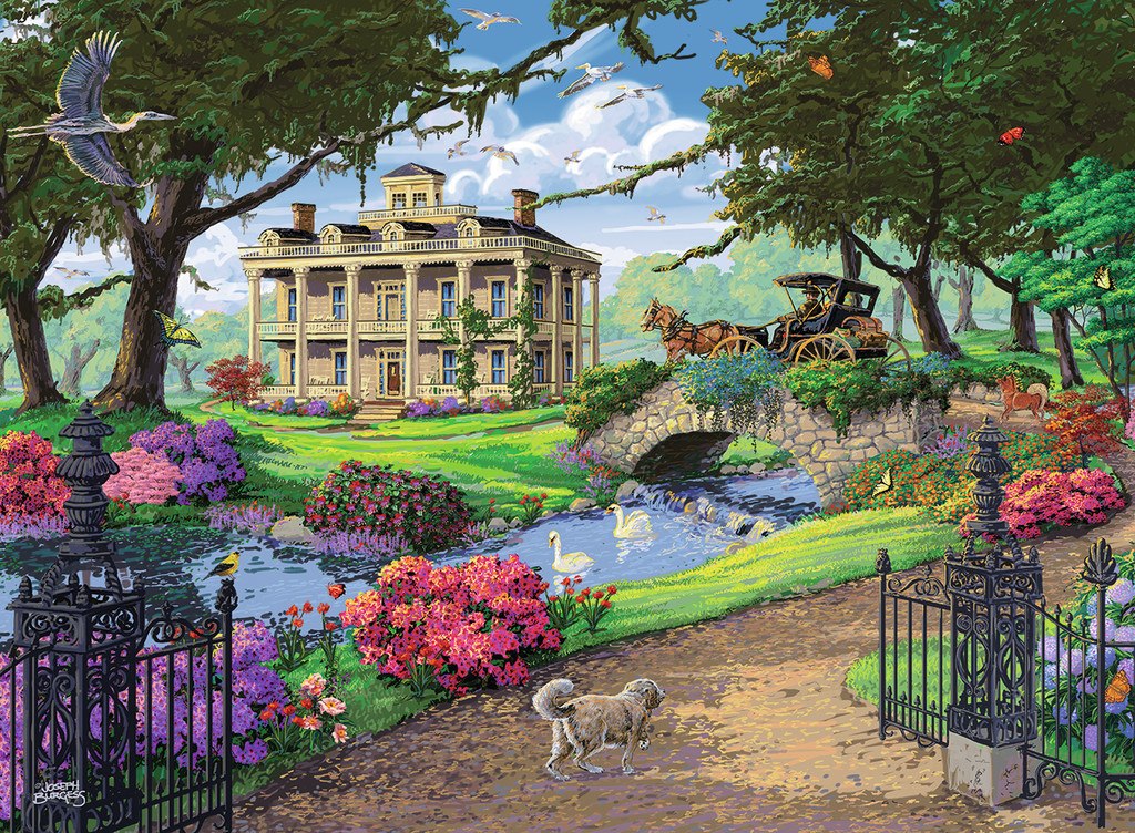 Visiting the Mansion - 500pc Jigsaw Puzzle by Ravensburger