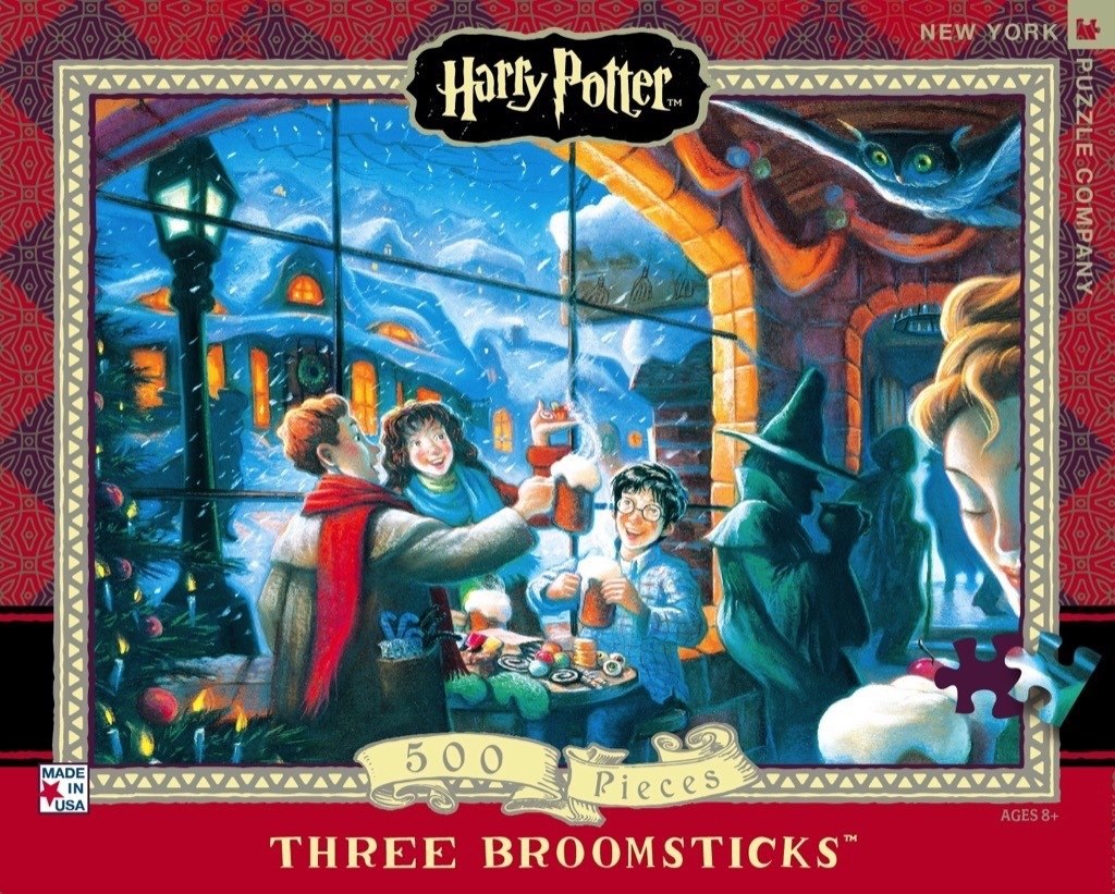 Three Broomsticks - 500pc Jigsaw Puzzle by New York Puzzle Company  			  					NEW - image 1