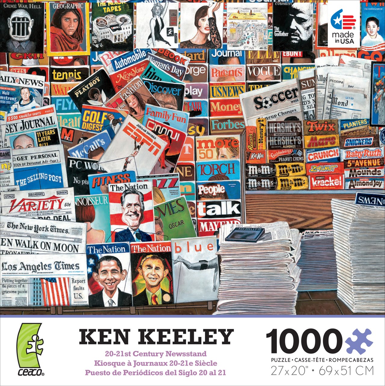 Ken Keeley: 20-21st Century Newsstand - 1000pc Jigsaw Puzzle by Ceaco