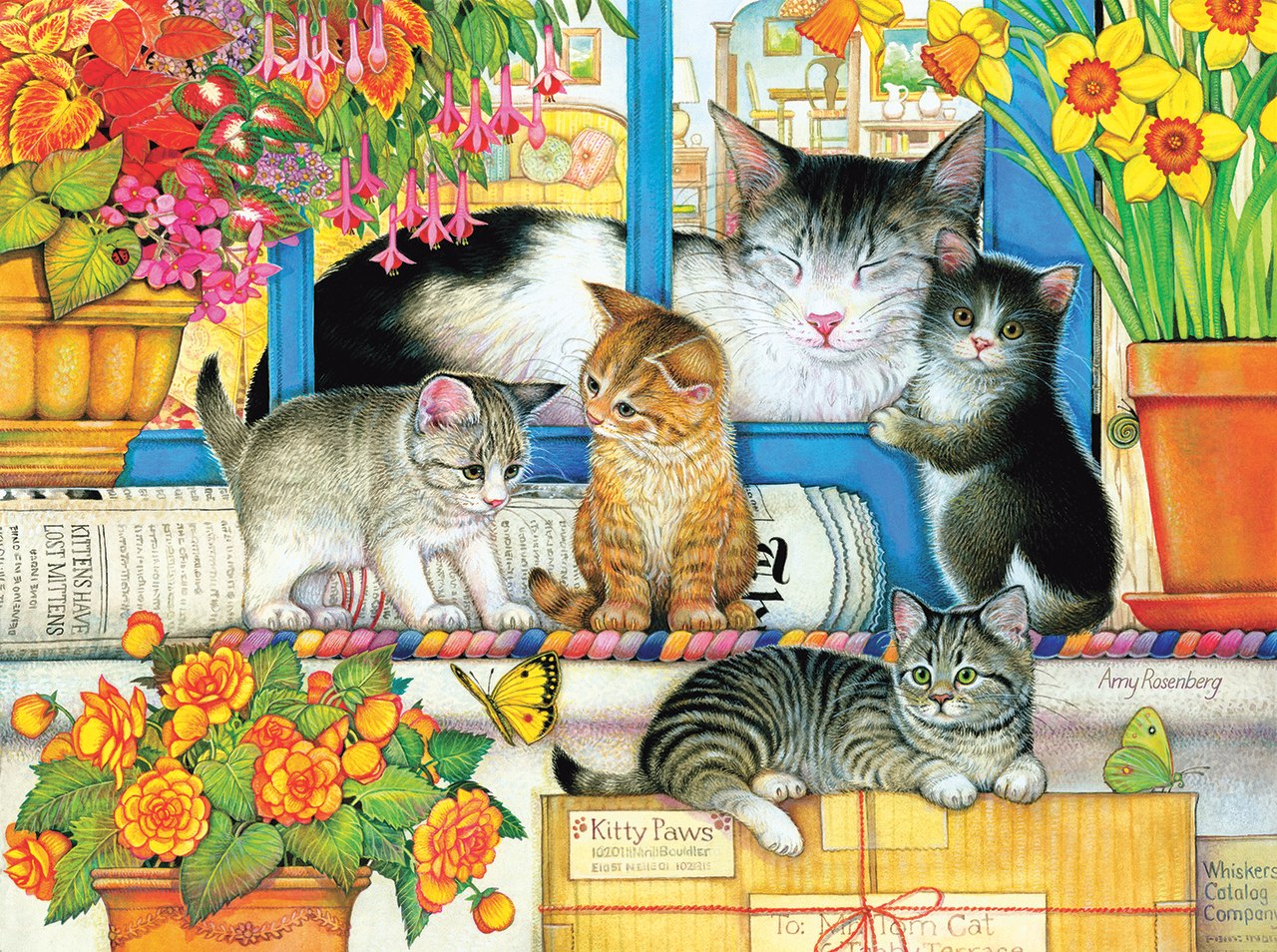 Welcome Mat Kittens - 500pc Jigsaw Puzzle by SunsOut  			  					NEW