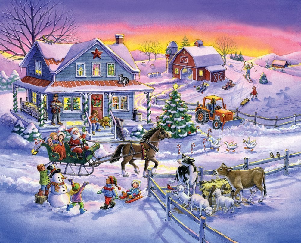 Countryside Christmas - 1000pc Jigsaw Puzzle By Vermont Christmas Company - image 1