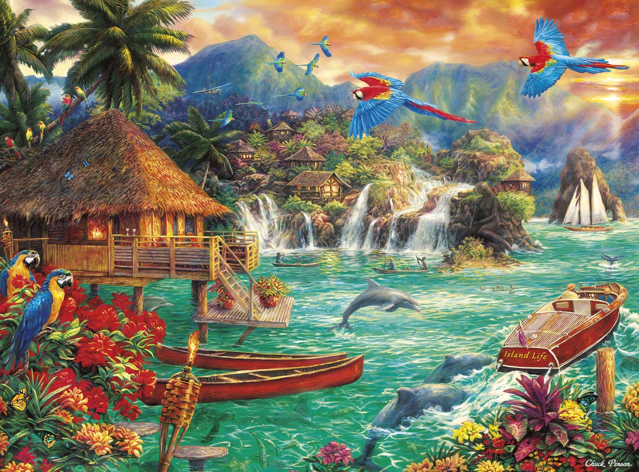 Chuck Pinson: Island Life - 1000pc Jigsaw Puzzle By Buffalo Games