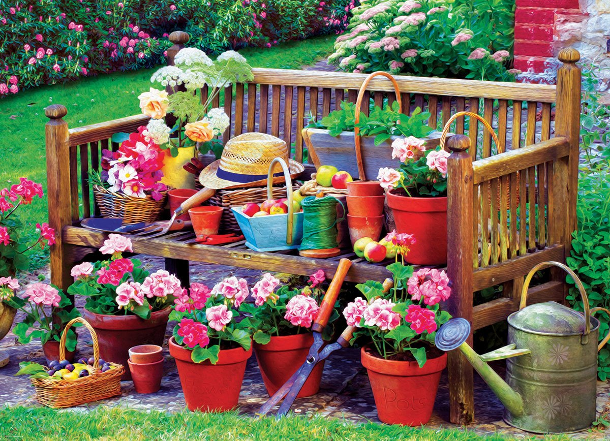 Garden Bench - 1000pc Jigsaw Puzzle by Eurographics  			  					NEW - image 2