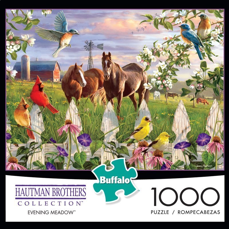 Hautman Brothers: Evening Meadow - 1000pc Jigsaw Puzzle by Buffalo Games - image 1