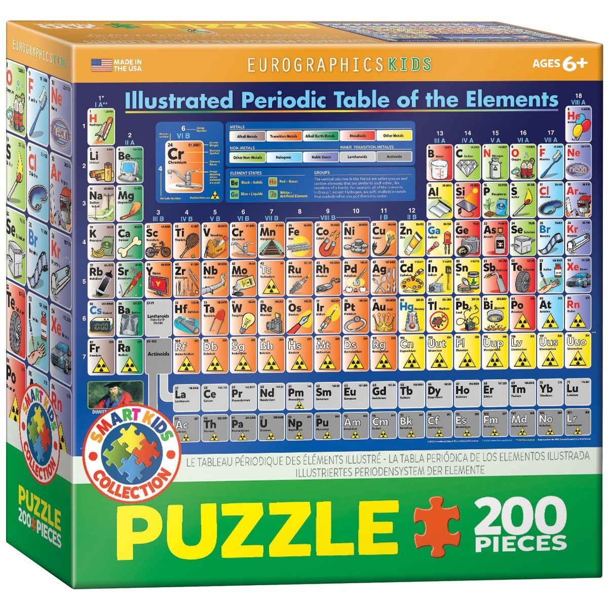 Illustrated Periodic Table of the Elements - 200pc Jigsaw Puzzle by EuroGraphics  			  					NEW