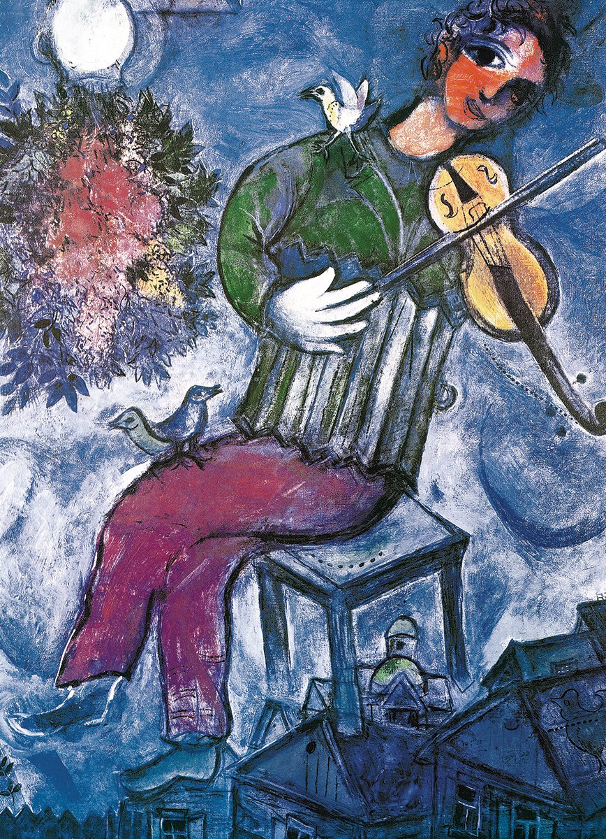 Marc Chagall: The Blue Violinist - 1000pc Jigsaw Puzzle by Eurographics