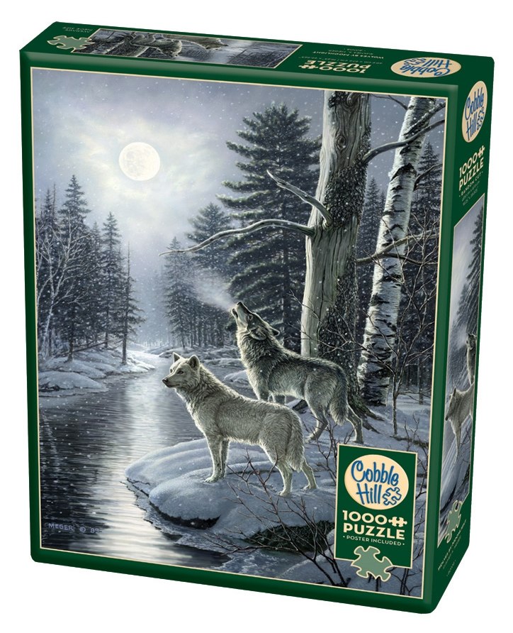 Wolves by Moonlight - 1000pc Jigsaw Puzzle by Cobble Hill  			  					NEW - image 1