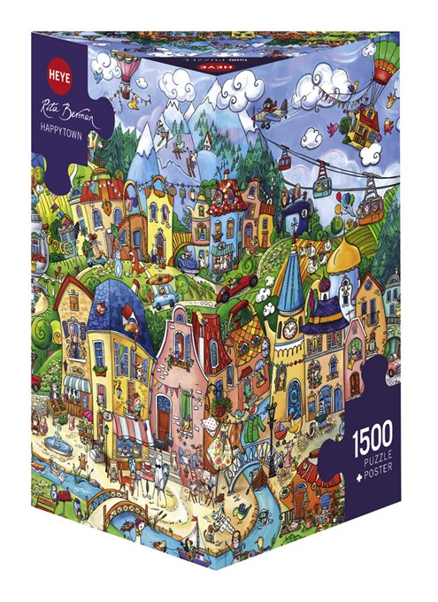 Berman: Happytown - 1500pc Jigsaw Puzzle By Heye  			  					NEW - image 1