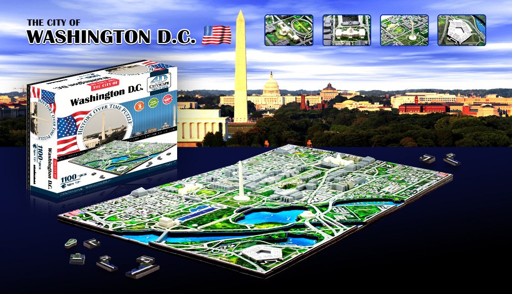 Washington D.C. - 1130pc 4D Cityscape Jigsaw Puzzle - image 1